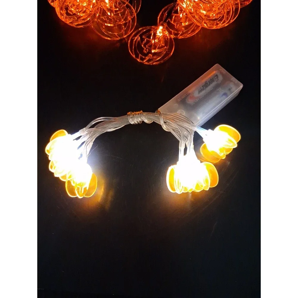 3 Set Bundle Halloween Jack-'O-Lantern, Mini Pumpkin & Orange String Lights READ